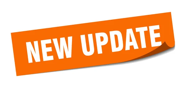 Neuer Update-Aufkleber. Neues Update quadratisch isoliertes Zeichen. Neues Update — Stockvektor