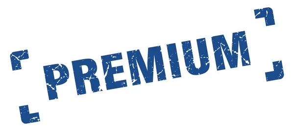 Premium stämpel. Premium kvadrat grunge tecken. Premium — Stock vektor