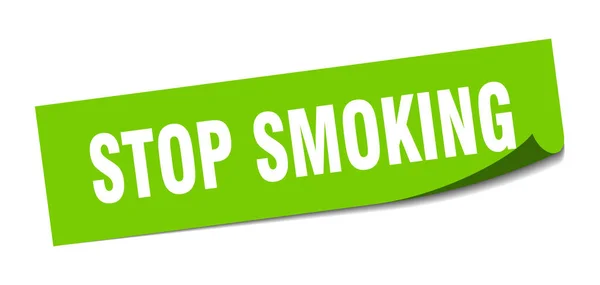 Rauchstopp-Plakette. Rauchen aufhören Quadrat isoliert Zeichen. Rauchen aufhören — Stockvektor