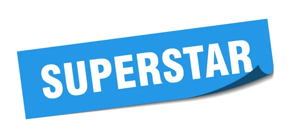 Autocollant superstar. superstar carré isolé signe. superstar — Image vectorielle