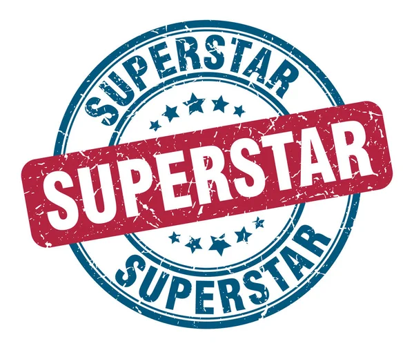 Superstar stamp. superstar round grunge sign. superstar — Stock Vector