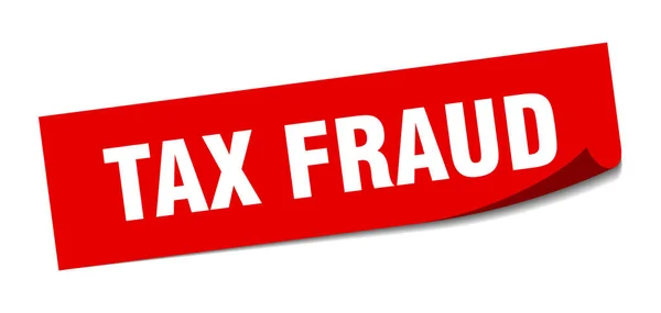 Belastingfraude sticker. belastingfraude vierkant geïsoleerd teken. belastingfraude — Stockvector