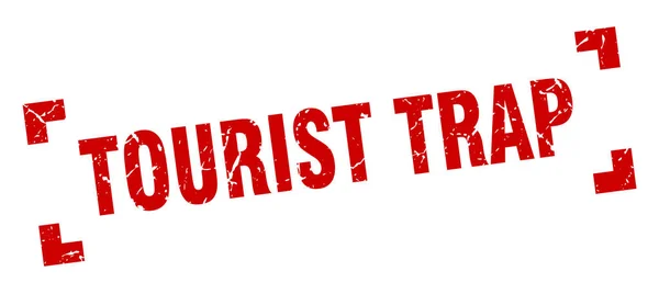 Turist tuzağı damgası. turist tuzak kare grunge işareti. turist tuzağı — Stok Vektör