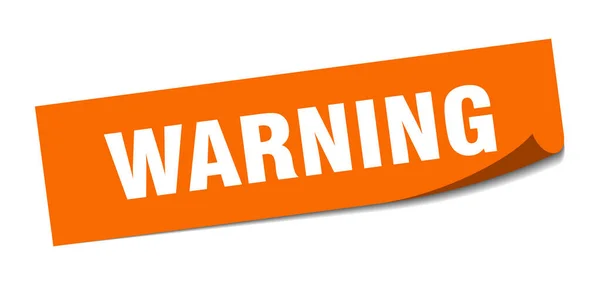 Предупреждающая наклейка. предупреждающий квадратный знак. предупреждение — стоковый вектор