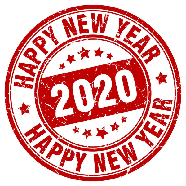 新年快乐2020邮票。2020年. — 图库矢量图片