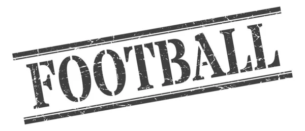 Timbre de football. Grunge carré de football signe. football — Image vectorielle