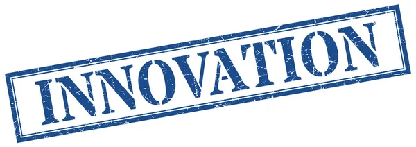 Інноваційна марка. інноваційний квадратний грандж знак. інновації — стоковий вектор