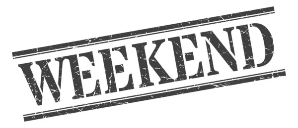 Weekend stamp. weekend square grunge sign. weekend — Stock Vector