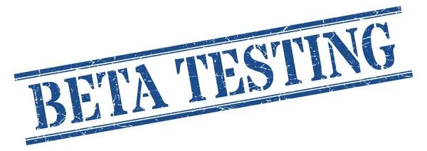 Bèta-test stempel. beta testen vierkante grunge teken. bèta-testen — Stockvector