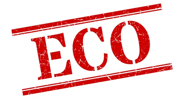 Eco stempel. Eco vierkante grunge teken. Eco — Stockvector