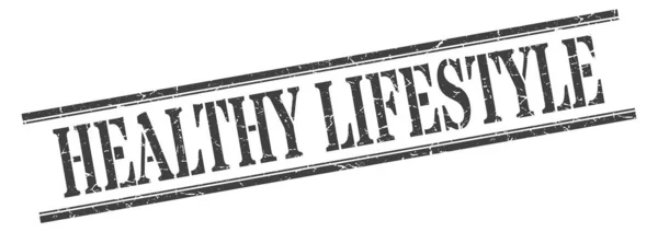 Здоровий спосіб життя марки. здоровий спосіб життя квадратний гранжевий знак. здоровий спосіб життя — стоковий вектор