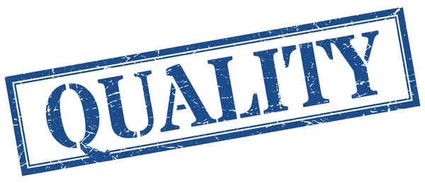 Qualitätsstempel. Qualität quadratischen Grunge-Zeichen. Qualität — Stockvektor