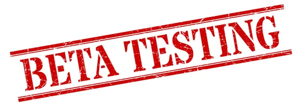 Timbro beta test. beta test segno grunge quadrato. beta test — Vettoriale Stock