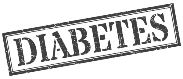 Штамп диабета. Знак диабета квадратный гранж. диабет — стоковый вектор