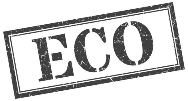 Selo ecológico. sinal de grunge quadrado eco. eco — Vetor de Stock