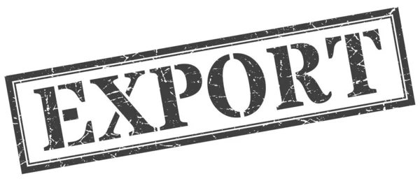 Sello de exportación. signo grunge cuadrado de exportación. exportación — Archivo Imágenes Vectoriales