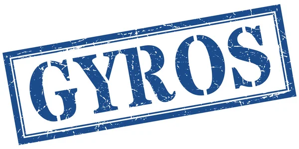 Znaczek gyros. Gyros kwadrat grunge znak. Gyros — Wektor stockowy