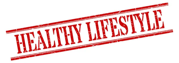 Σφραγίδα υγιεινού τρόπου ζωής. ένα υγιεινό τρόπο ζωής τετράγωνο γκραντζ πινακίδα. υγιεινός τρόπος ζωής — Διανυσματικό Αρχείο