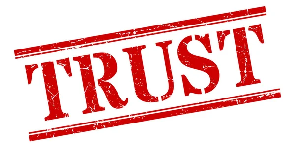 Selo de confiança. confiança sinal grunge quadrado. confiança — Vetor de Stock