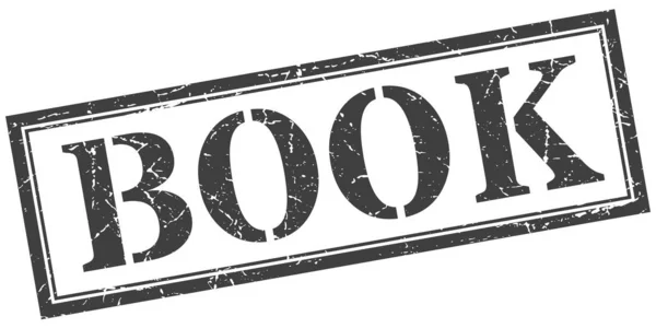 Kitap damgası. kitap kare grunge işareti. Kitap — Stok Vektör