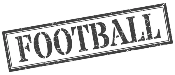 Timbre de football. Grunge carré de football signe. football — Image vectorielle