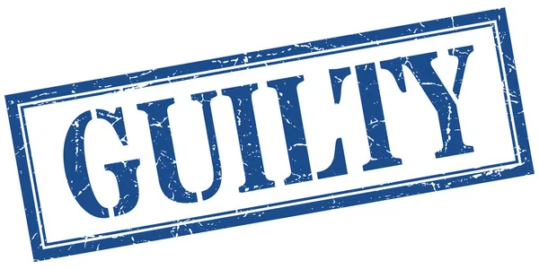 Guilty stamp. guilty square grunge sign. guilty — Stock Vector