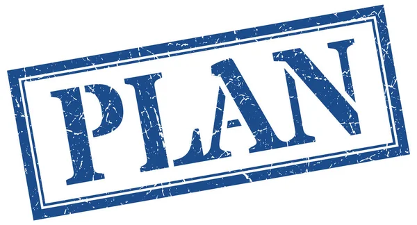 Plan damgası. kare grunge işareti plan. Plan — Stok Vektör