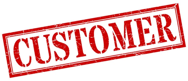 Customer stamp. customer square grunge sign. customer — Stock Vector