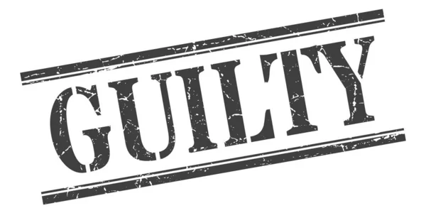 Guilty stamp. guilty square grunge sign. guilty — Stock Vector