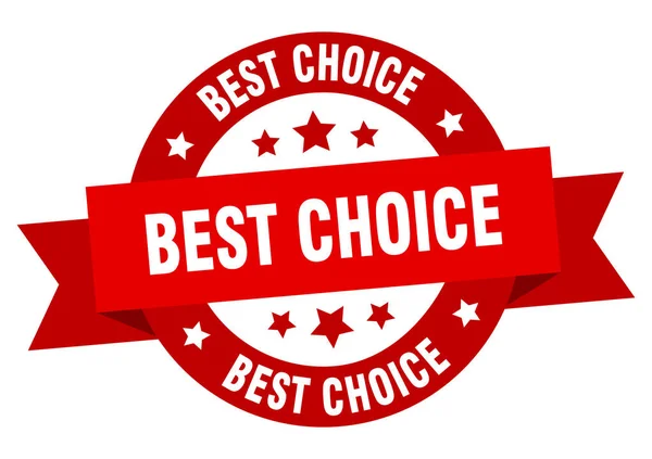 Best choice ribbon. best choice round red sign. best choice — Stock Vector