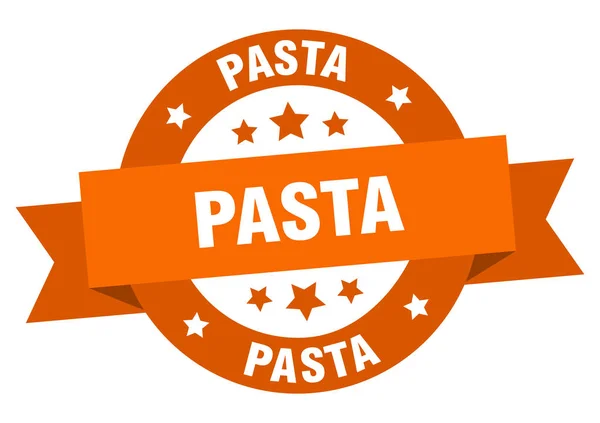 Cinta de pasta. pasta signo redondo naranja. pasta — Archivo Imágenes Vectoriales