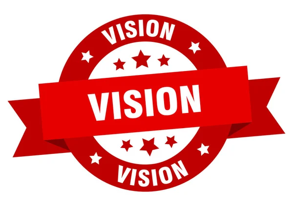 Cinta de visión. visión alrededor de señal roja. visión — Vector de stock