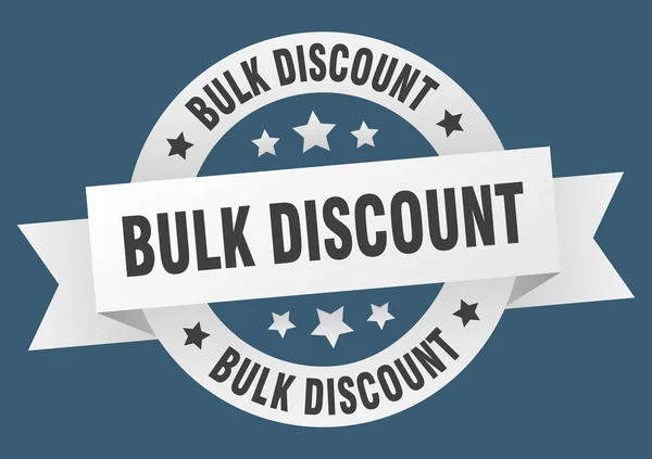 Bulk discount ribbon. bulk discount round white sign. bulk discount — Stock vektor