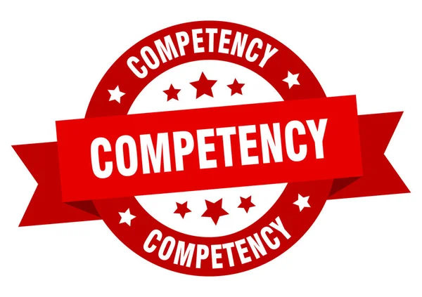 Competency ribbon. competency round red sign. competency — Stock vektor