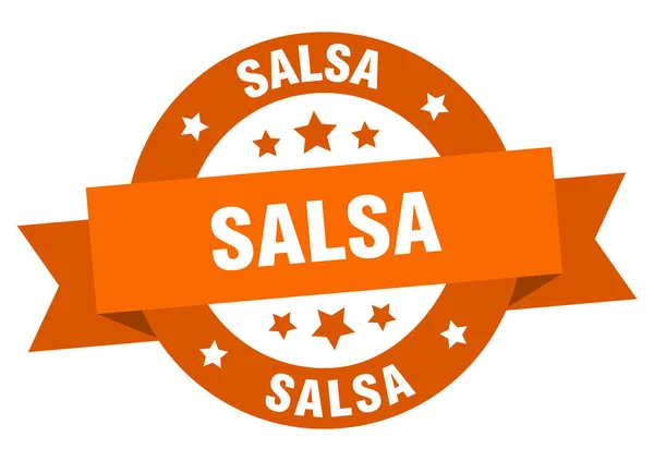 Salsa-Schleife. salsa runde orangefarbene Zeichen. salsa — Stockvektor