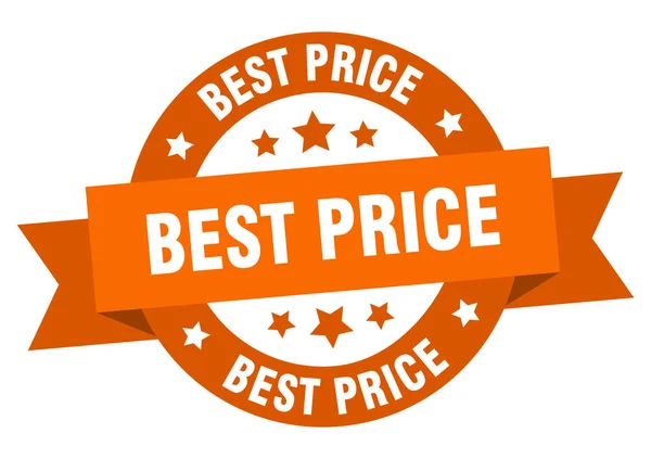Miglior nastro prezzo. miglior prezzo arancio rotondo segno. miglior prezzo — Vettoriale Stock