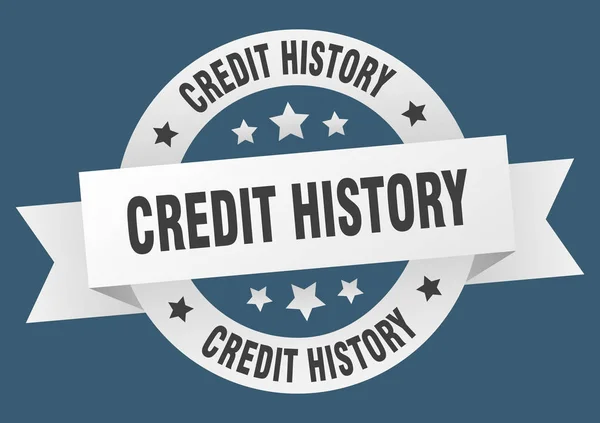 Cinta de historial de crédito. historial de crédito ronda signo blanco. historial de crédito — Archivo Imágenes Vectoriales
