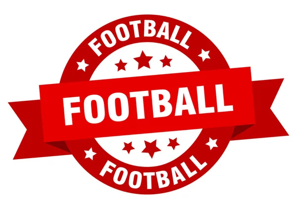 Ruban de football. football rond signe rouge. football — Image vectorielle