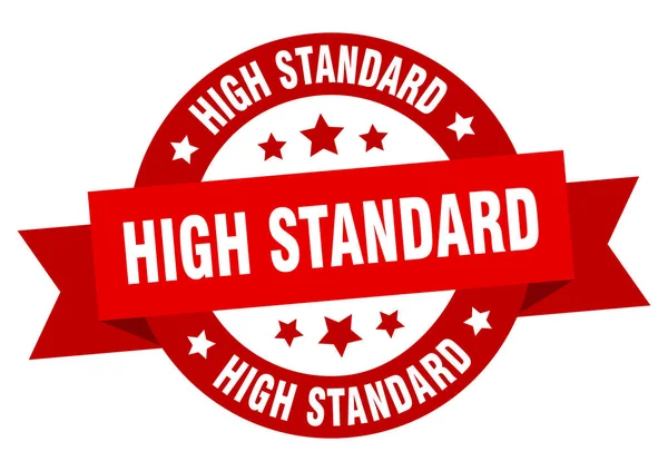 Hoge standaard lint. hoge standaard ronde rode teken. hoge standaard — Stockvector