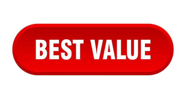 Knop met de beste waarde. beste waarde afgerond rood teken. beste waarde — Stockvector