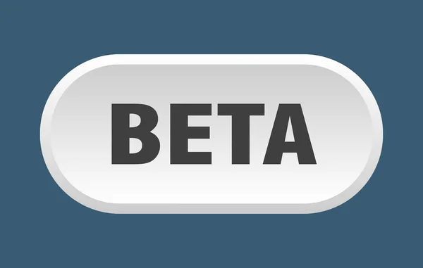 Beta düğmesi. beta yuvarlak beyaz işareti. Beta — Stok Vektör