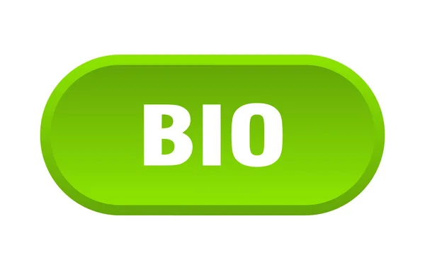 Το κουμπί Bio. βιο στρογγυλεμένο πράσινο σημάδι. Βιο — Διανυσματικό Αρχείο