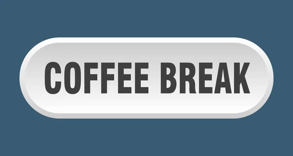 Botón de descanso de café. café romper signo blanco redondeado. pausa para café — Archivo Imágenes Vectoriales