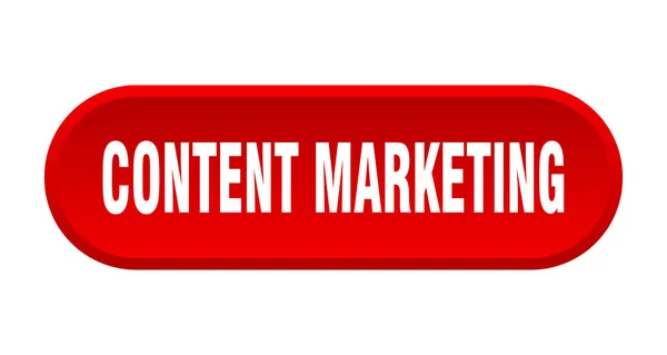 Bouton de marketing de contenu. contenu marketing arrondi signe rouge. marketing de contenu — Image vectorielle