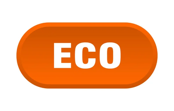 Botón ecológico. eco redondeado signo naranja. eco — Vector de stock