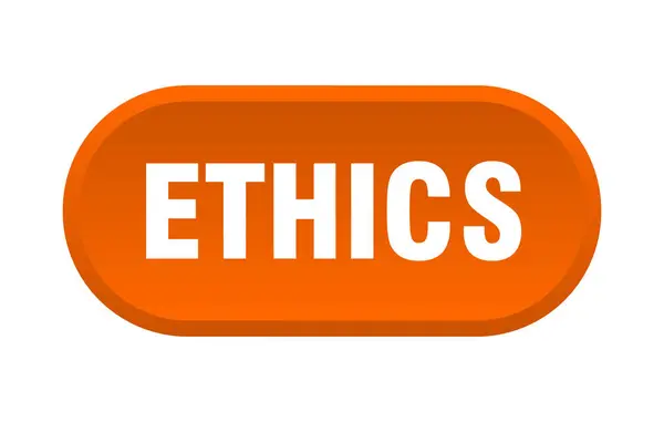 Ethics button. ethics rounded orange sign. ethics — Stock Vector