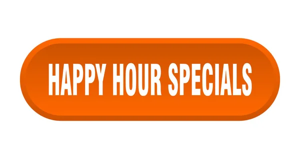 Happy Hour Special-knappen. Happy Hour Specials rundade orange tecken. Happy Hour Specials — Stock vektor