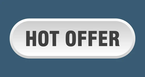 Botón de oferta caliente. oferta caliente redondeado signo blanco. oferta caliente — Vector de stock