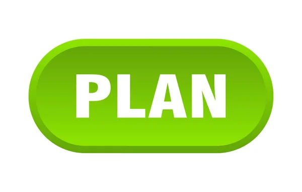 Bouton plan. plan arrondi signe vert. plan — Image vectorielle