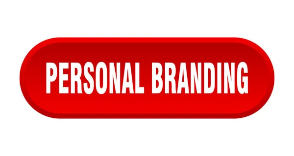 Persönliche Branding-Taste. Persönliches Branding rundete rotes Zeichen ab. Persönliches Branding — Stockvektor